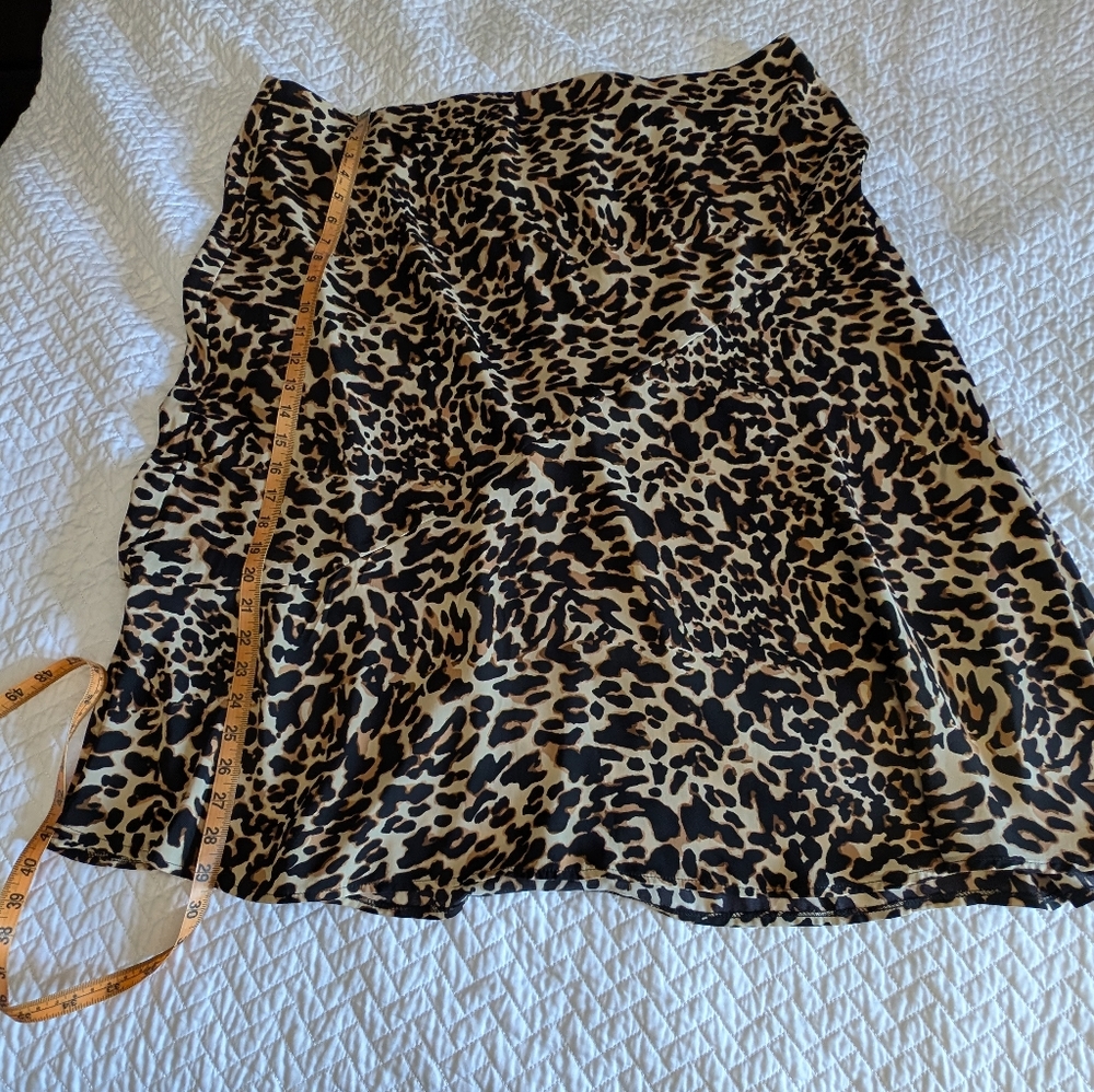 Eloquii Animal Print Bias-cut Skirt